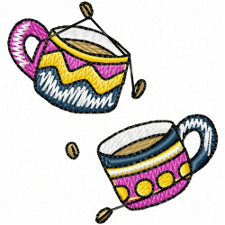 Mugs Embroidery Design 1 Mugs Embroidery Design 1
